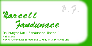 marcell fandunace business card